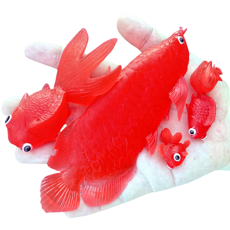 软胶仿真金鱼大小号幼儿园儿童玩具鱼缸戏水族箱装饰金龙鱼类模型,玩具/童车/益智/积木/模型,仿真/动物玩偶,淘宝优惠券,粉丝福利购,淘宝优惠卷
