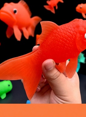 软胶仿真金鱼大号彩色假鱼幼儿园儿童玩具认知过家家静态动物模型