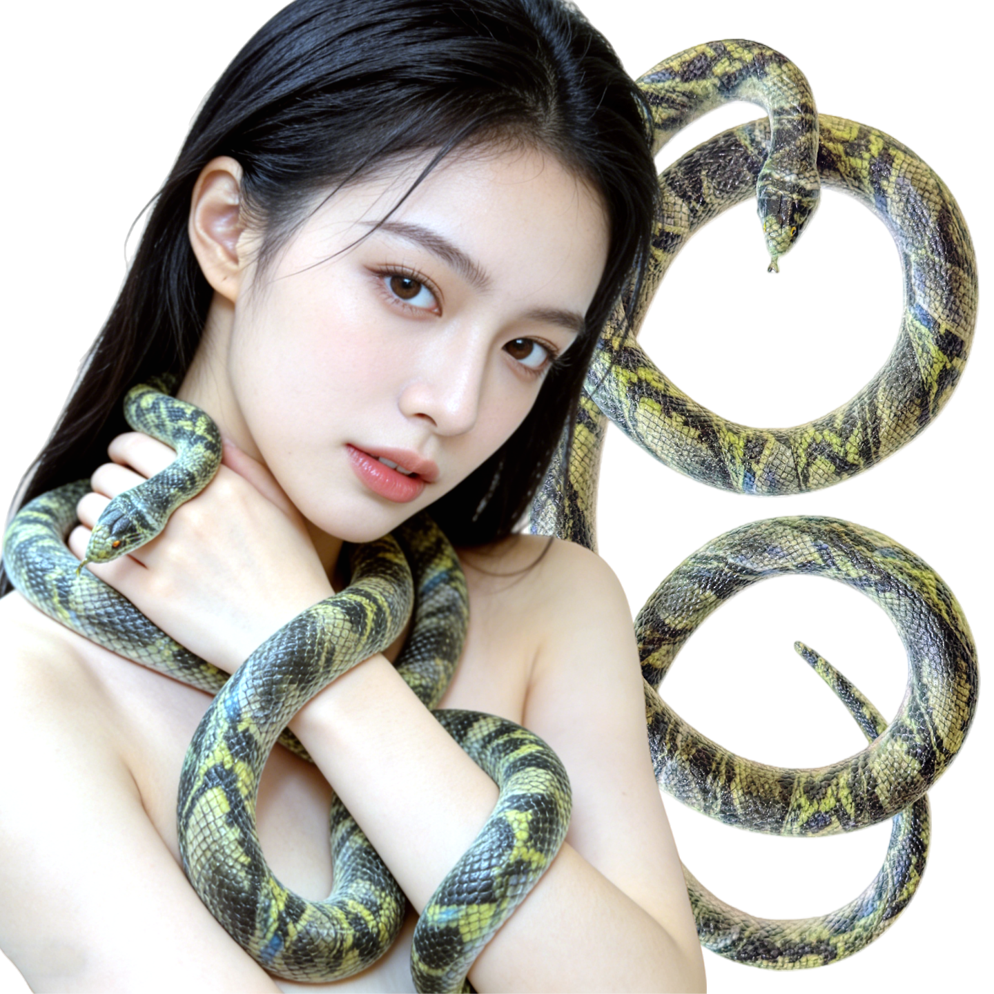 大号软胶彩印仿真蛇包邮