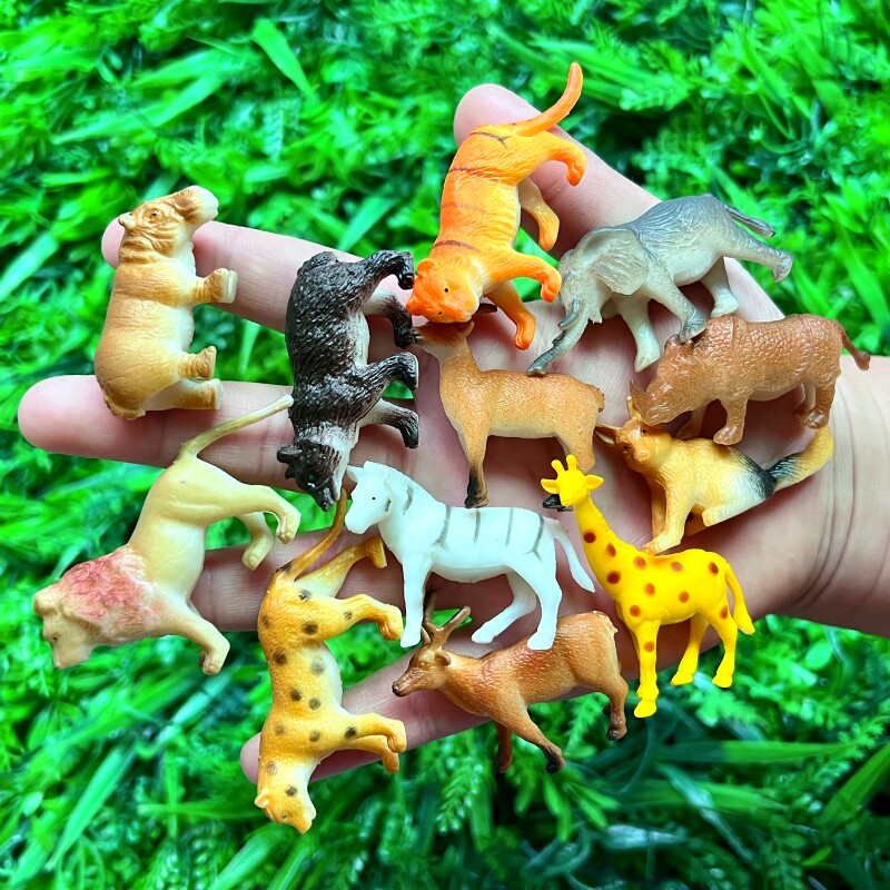 森林动物塑胶12只套装仿真小包邮