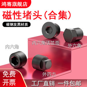 碳钢磁性内六角/内六角法兰/外四方/外六角堵头PT1/8NPT1/8G1/8M8