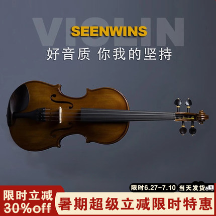 圣维斯sw003纯手工实木小提琴初学者儿童10级成人演奏入门专业级
