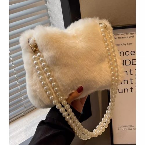 秋冬毛绒绒包百搭单肩斜挎小包女