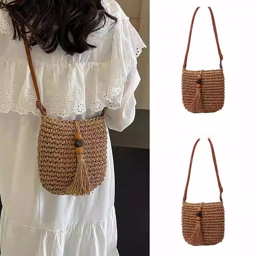 编织草编包女2026新款时尚