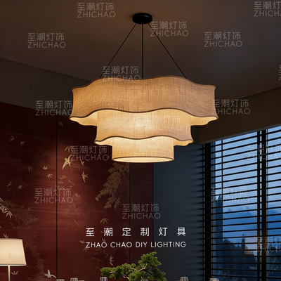 新中式禅意复古餐厅吊灯