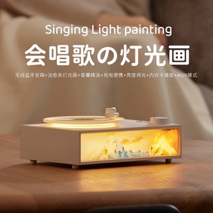 赟娅灯光画香薰小夜灯床头蓝牙音响伴眠灯桌面摆件氛围灯实用走心