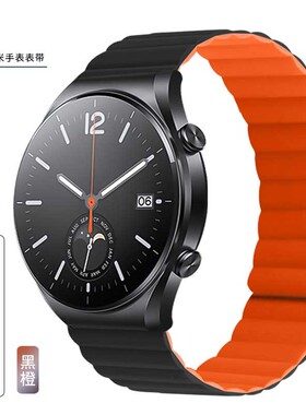 适用小米手表watch S2/S1 pro磁吸硅胶color2运动版防水运动表带