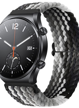 适用小米WatchS1Pro手表s2表带弹力尼龙color2编织划扣款腕带华米