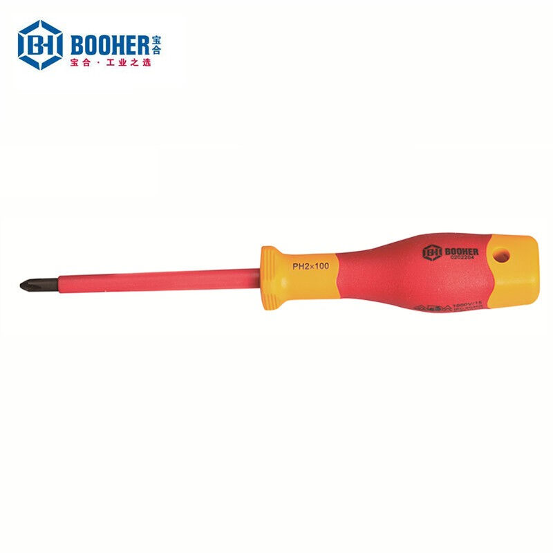 宝合（BOOHER)0202207双色VDE绝缘十字螺丝批PH2x175mm