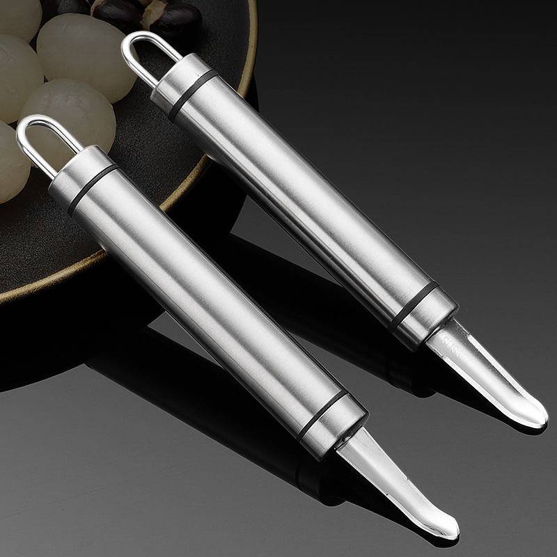 不锈钢虾线剔除刀挖虾胃剥虾壳取虾线神器挑去虾线开虾背龙眼去核