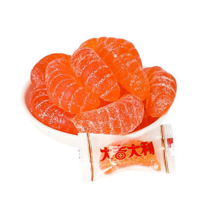 棵力果大吉大利老式橘子桔子软糖喜糖婚糖过新年春节糖果怀旧零食