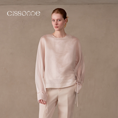 CISSONNE赛颂桑蚕丝欧根纱衬衫