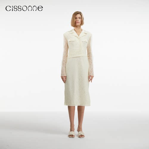 CISSONNE连衣裙蕾丝面料