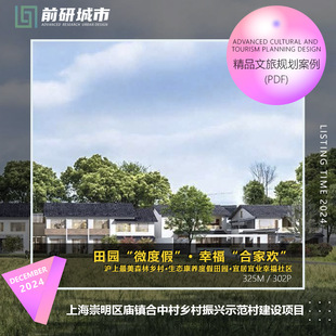 2024新款上海崇明区庙镇合中村乡村振兴示范村田园微度假方案设计