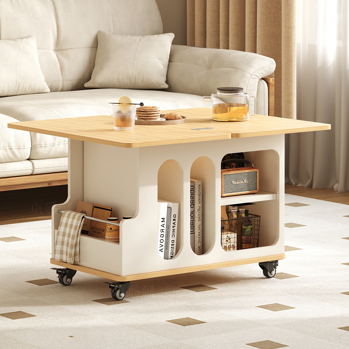 荃网独家发售-移动折叠茶几