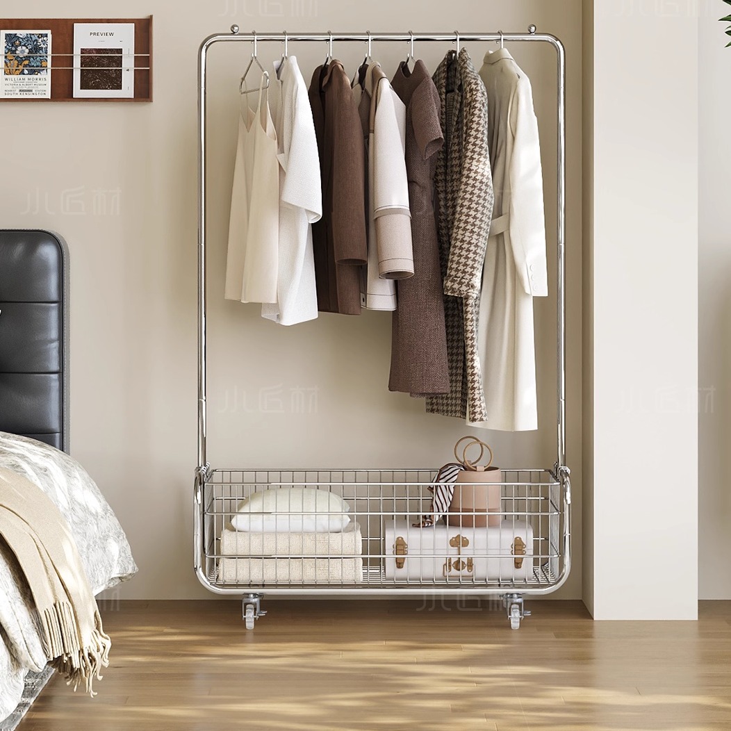 落地挂衣架衣帽架次净衣架可移动金属2025新款入户置物架床边卧室