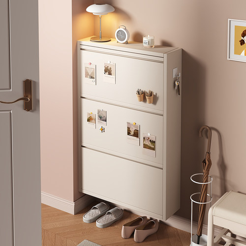 免安装超薄翻斗钢制鞋柜