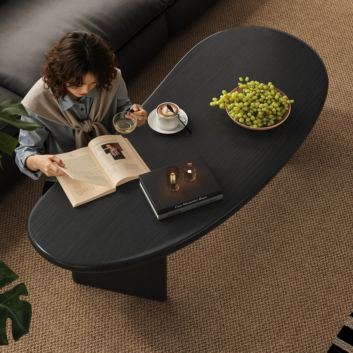 中古风实木茶几创意艺术感