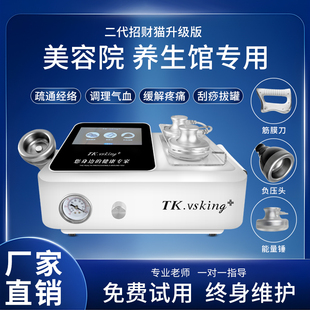 嘉丽碟变招财猫养生仪器生物电全身理疗养生三通大师经络仪养生馆