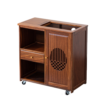 思薇梦实木移动烧水壶一体茶水柜