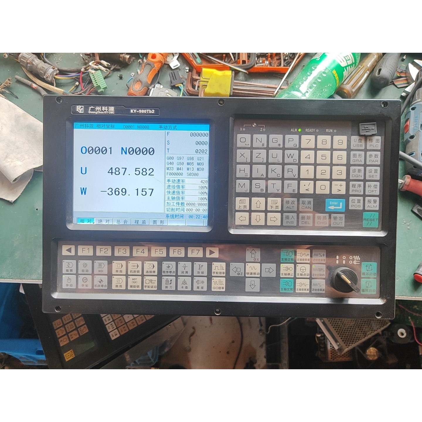 广州科源980TB2数控系统面板,下来的,功能完好,按键议价产品