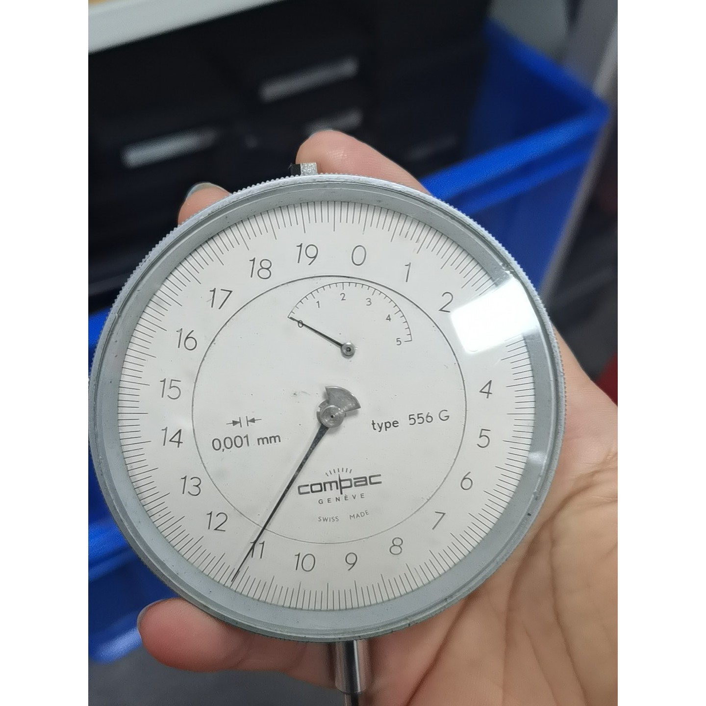 瑞士Compac千分表,型号556G,表盘直径76mm,测量议价产品