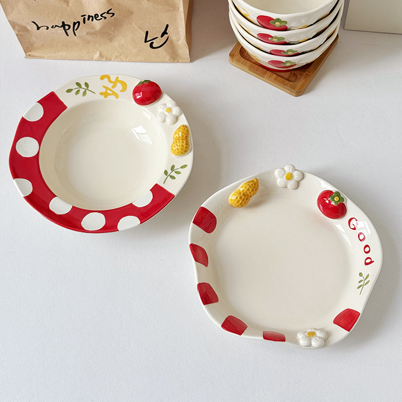 “好事花生”浮雕工艺