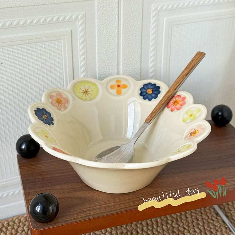 拉面碗大碗个人专用女生高颜值漂亮碗具斗笠碗水果沙拉碗漂亮餐具