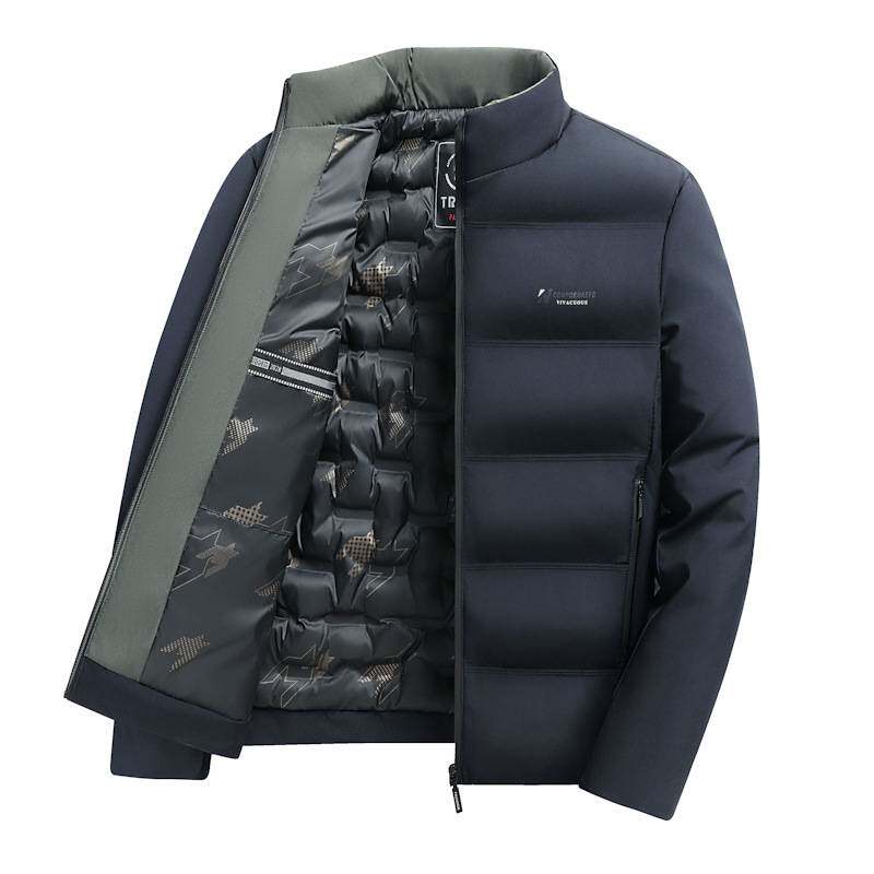 高档品牌出口中年爸爸冬装轻便款立领棉服冬季男士棉服外套
