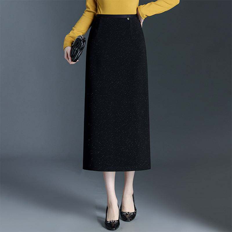 高档品牌2026年高腰小香风半身裙亮片包臀裙女春秋季新款中长款直