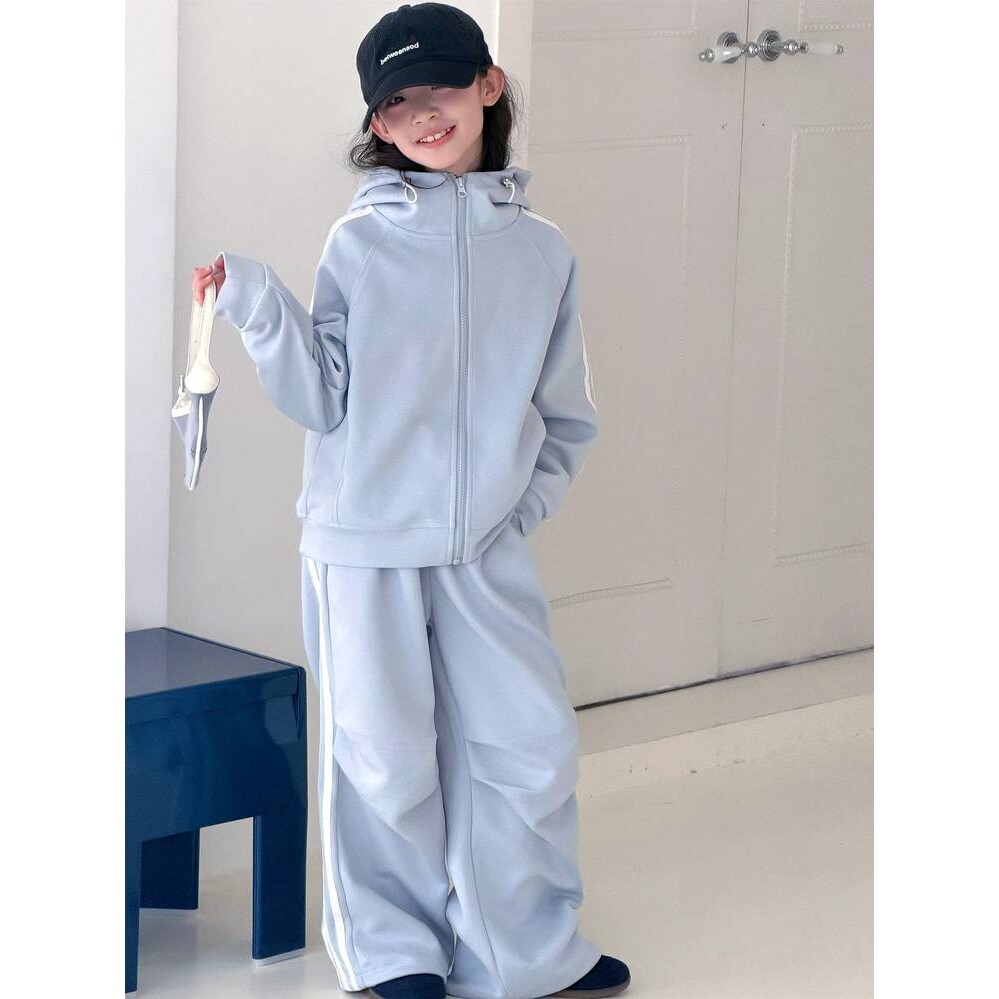 高档品牌女童运动套装春装2026新款女孩大童韩系穿搭卫衣外套开春