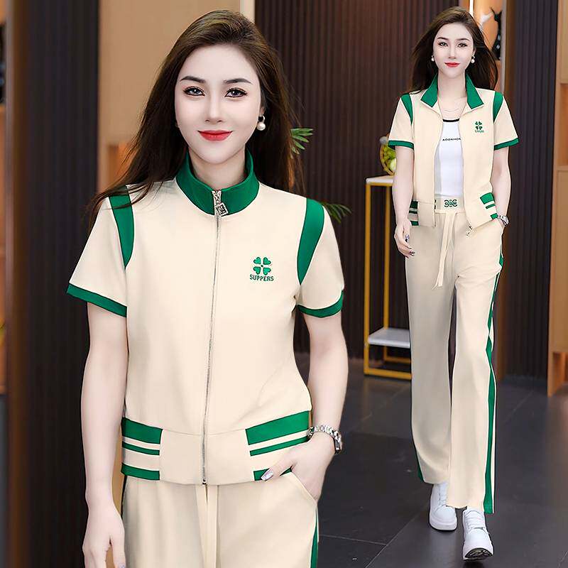 高档品牌短袖运动服套装女2026新款夏季薄款时尚减龄中年妈妈装休