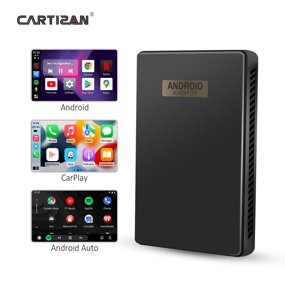 热销Carplay Ai Box带SIM卡安卓9.0有线Carplay转安卓盒子4+64G