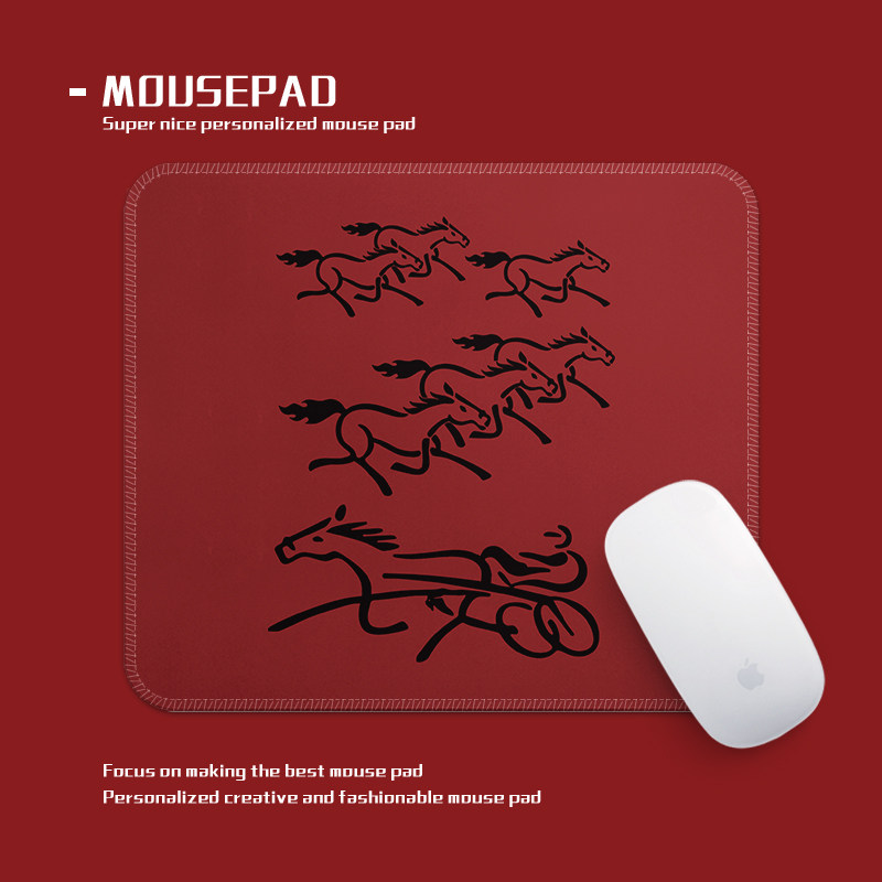 马年策马奔腾马年鼠标垫小号锁边办公桌垫学生党便携软垫防滑加厚