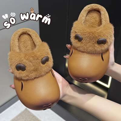 卡皮巴拉儿童棉拖鞋女童冬季新款