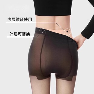 小野替换装黑透肤光腿神器替换外层丝袜波点爱心自然裸感连裤袜