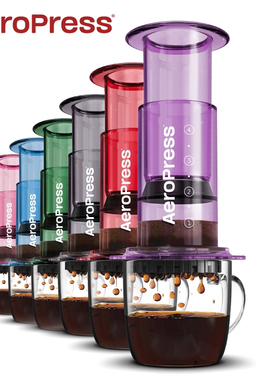 美国进口Aeropress/爱乐压便携手压咖啡壶透明版手冲咖啡器具户外