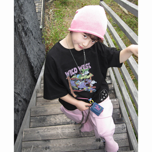 【春上新】卤蛋童装·在逃米奇/高克重涂鸦设计春夏短袖T恤男女童