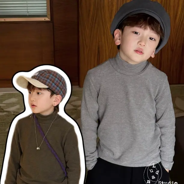 卤蛋童装·敲舒服德绒/秋冬高级两色半高领打底杉男女童素版T恤,童装/婴儿装/亲子装,T恤,淘宝优惠券,粉丝福利购,淘宝优惠卷