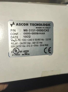 议价ASCON TECHNOLOGIC M6-3151-0000