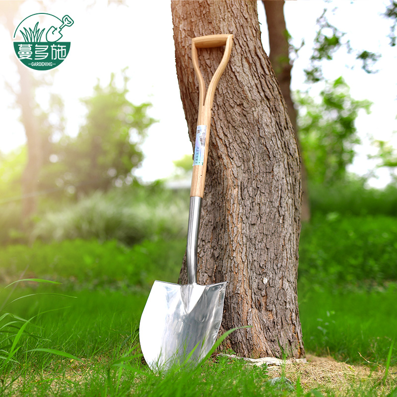 蔓多施园艺铲子木柄铁锹挖土神器
