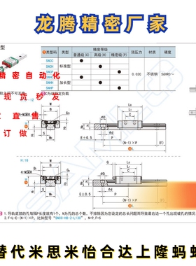 替代微型滚珠直线导轨SNCC SNHC SWCC SWHC 8 9 10 12 13 14 16