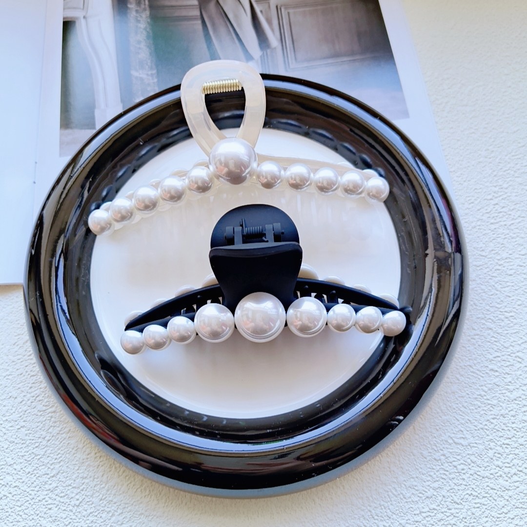 大号后脑勺珍珠抓夹女新款贝珠鲨鱼夹高级感百搭发抓夹子头饰发夹,饰品/流行首饰/时尚饰品新,发饰,淘宝优惠券,粉丝福利购,淘宝优惠卷