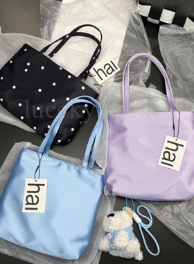 韩国小众hai蓝色缎面包手提单肩复古百搭琴谱包腋下手机小方包女