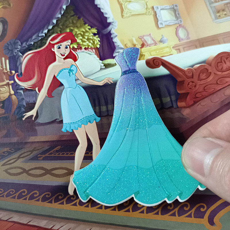 美人鱼公主换装贴纸书儿童3d立体泡泡贴宝宝粘贴贴画女孩益智玩具