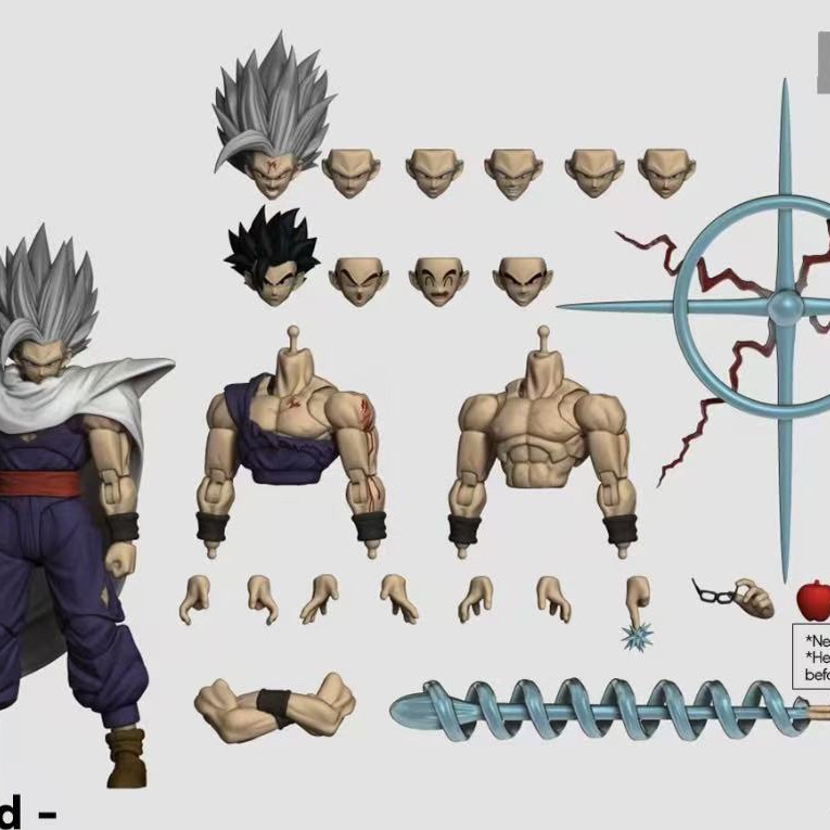 好运模型LS工作室虎胆龙威shf孙悟饭套装可动模型