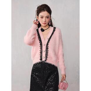 TT.RR.YY/ME揣蜜24奶FUFU毛绒绒开衫毛衣设计师春秋针织衫女现货