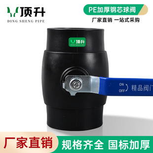 加厚PE钢芯球阀铁柄大流量球阀开关自来水管热熔接头 pe阀门开关