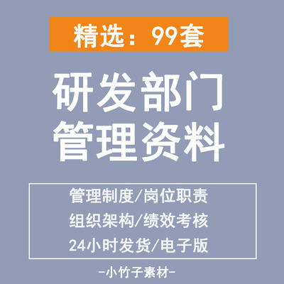 企业公司产品技术研发部门管理制度人员岗位职责绩效考核激励方案