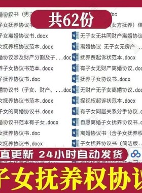 夫妻协商变更增加放弃子女抚养权协议书模板素材分手孩子合同书